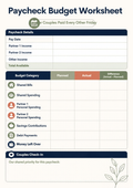 Biweekly Budget Planner for Couples | Every-Other-Friday Paydays