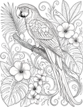 Majestic Macaw Coloring Page | Printable PDF