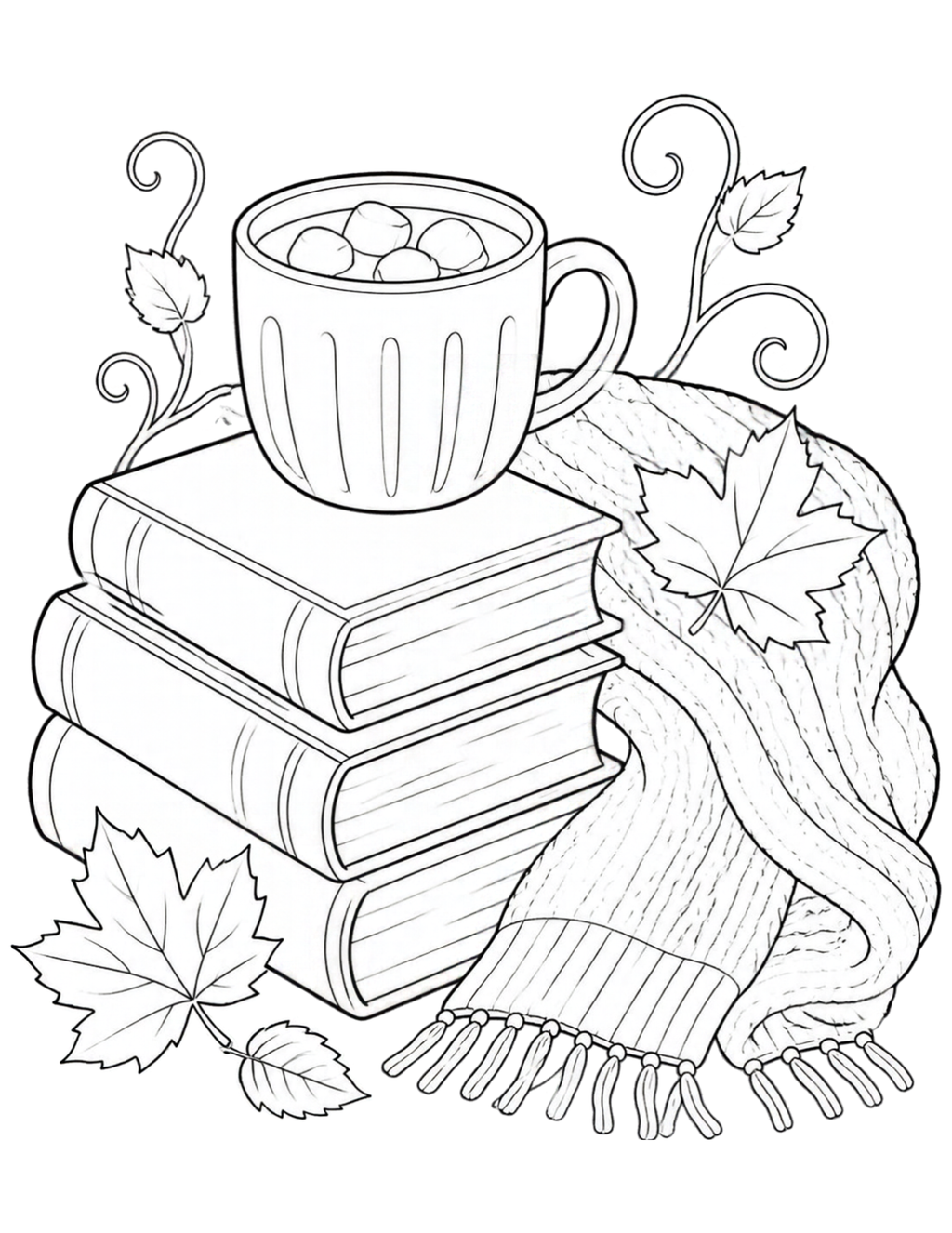 A Little Autumn, A Little Calm” | 8-Page Printable Coloring Pack