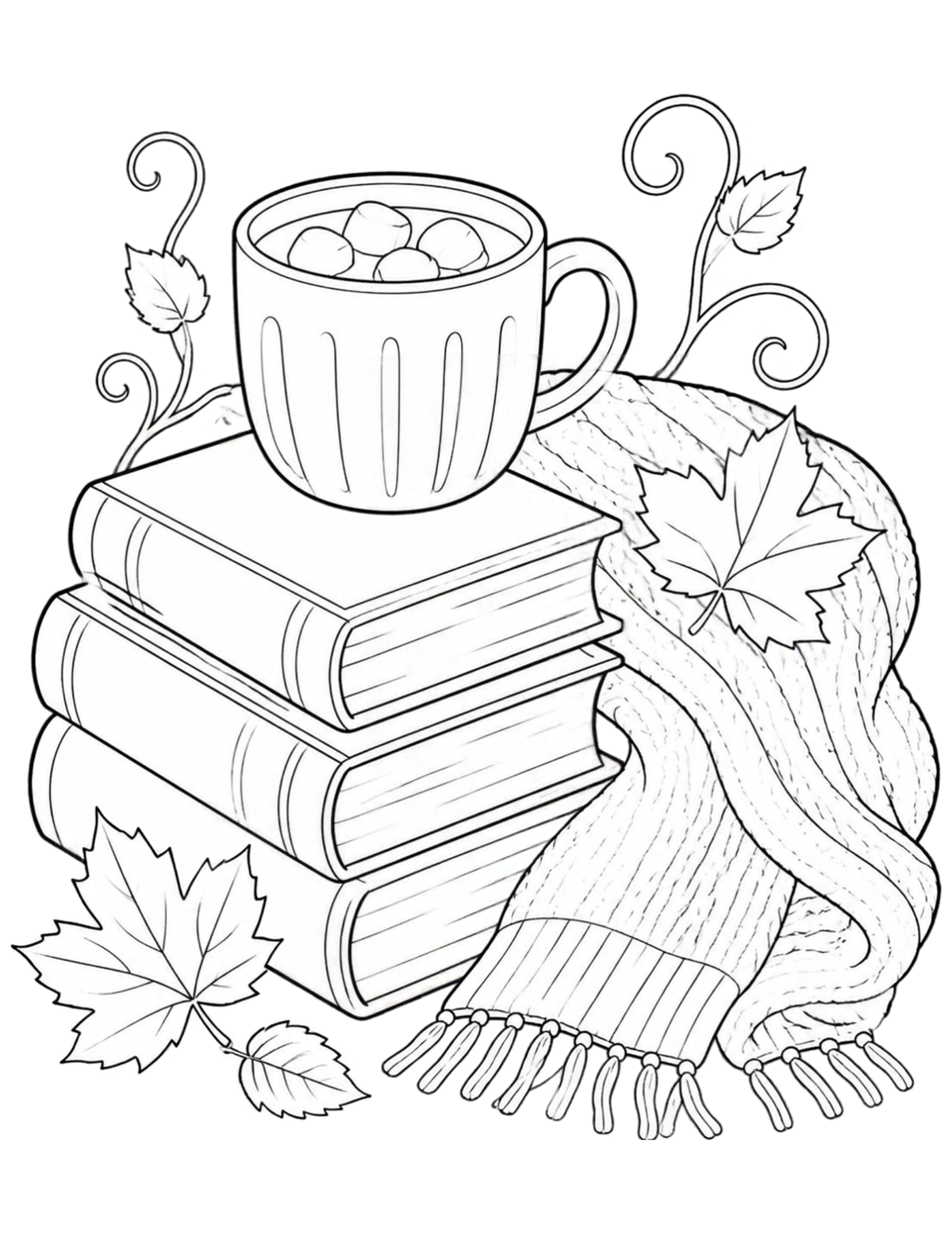 A Little Autumn, A Little Calm” | 8-Page Printable Coloring Pack