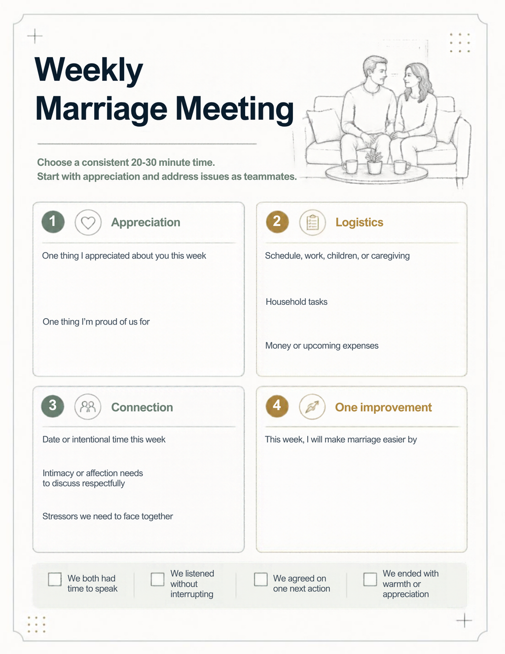 40+ Married Mens Health and wellness Planner
