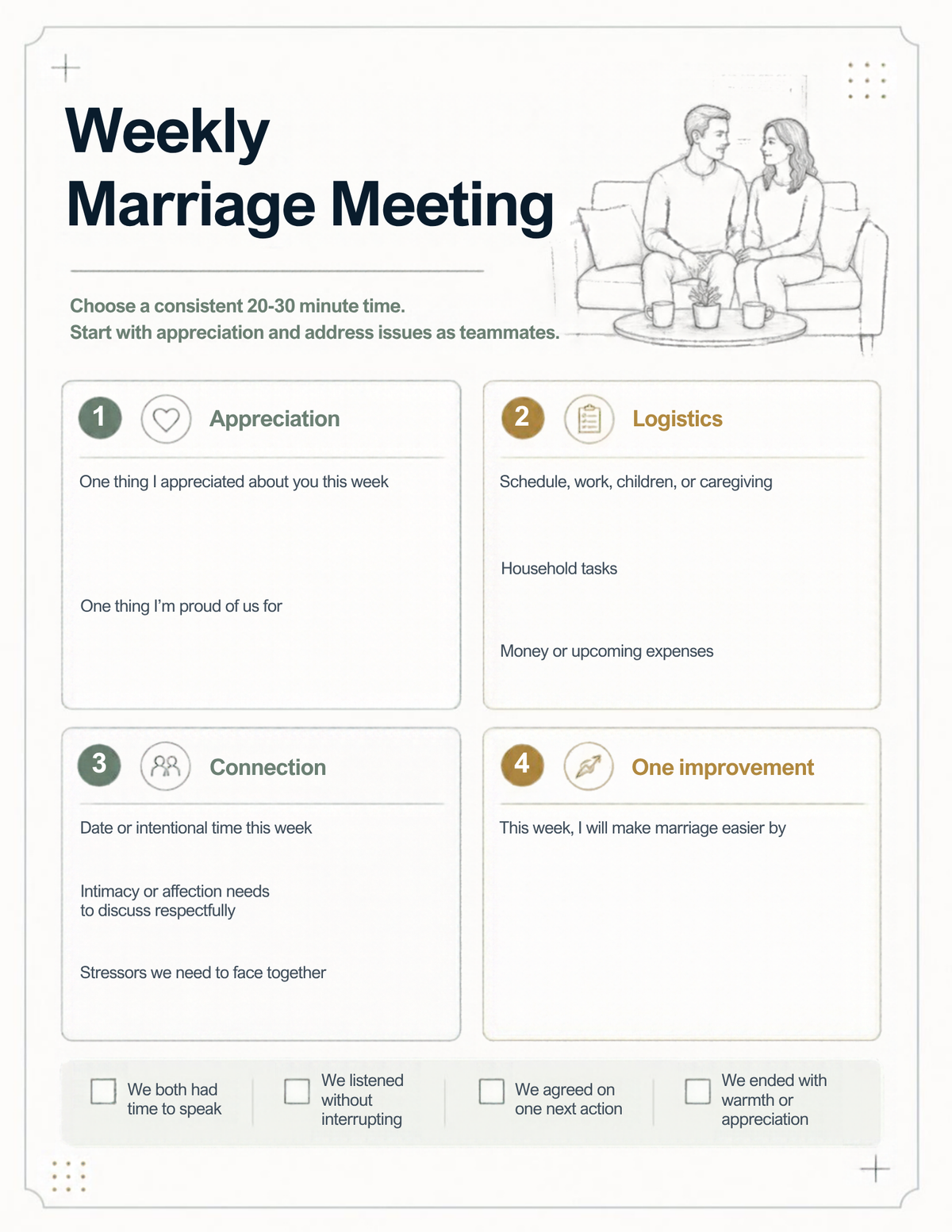 40+ Married Mens Health and wellness Planner
