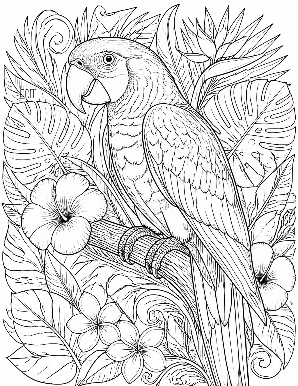 Tropical Birds Coloring Bundle | 5 Printable PDF Pages