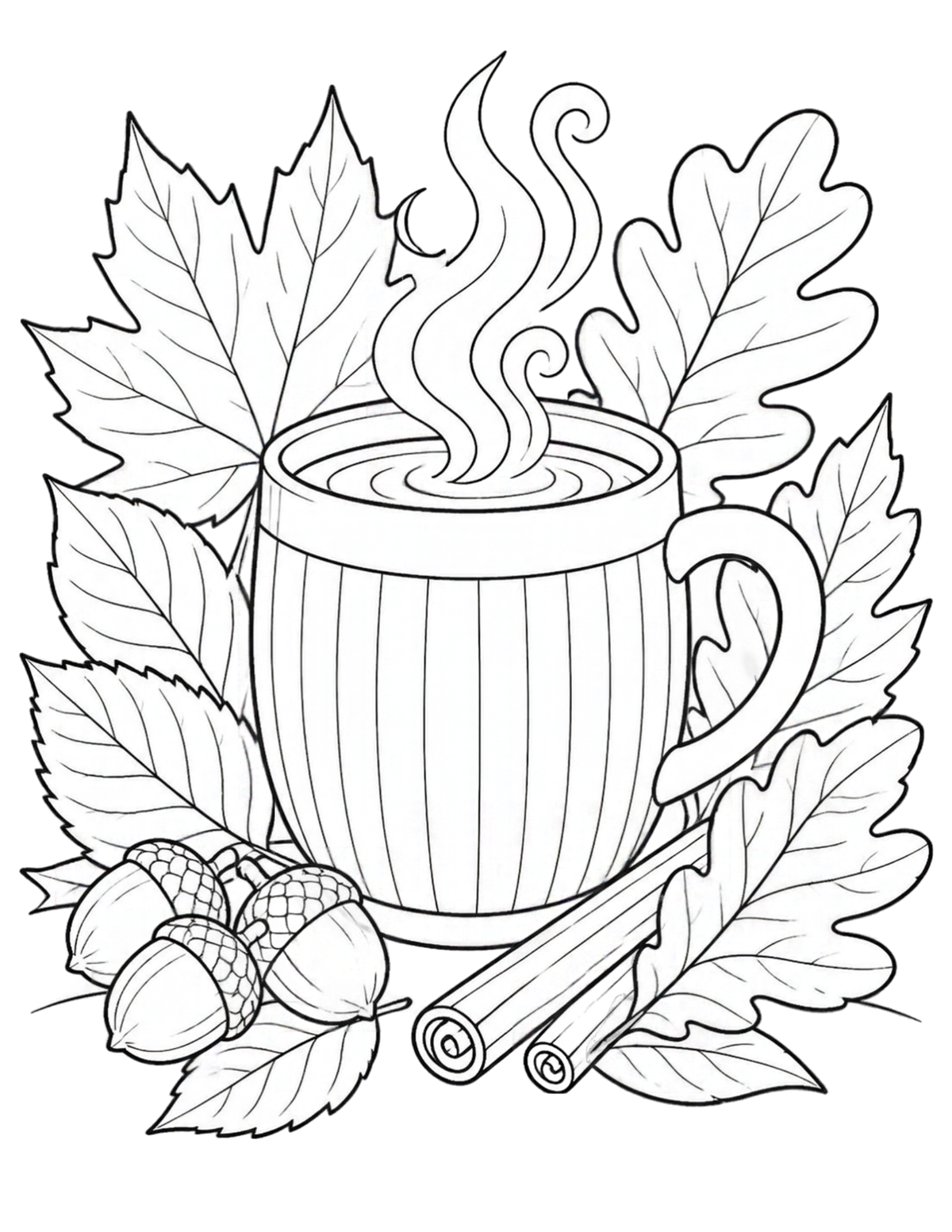 A Little Autumn, A Little Calm” | 8-Page Printable Coloring Pack