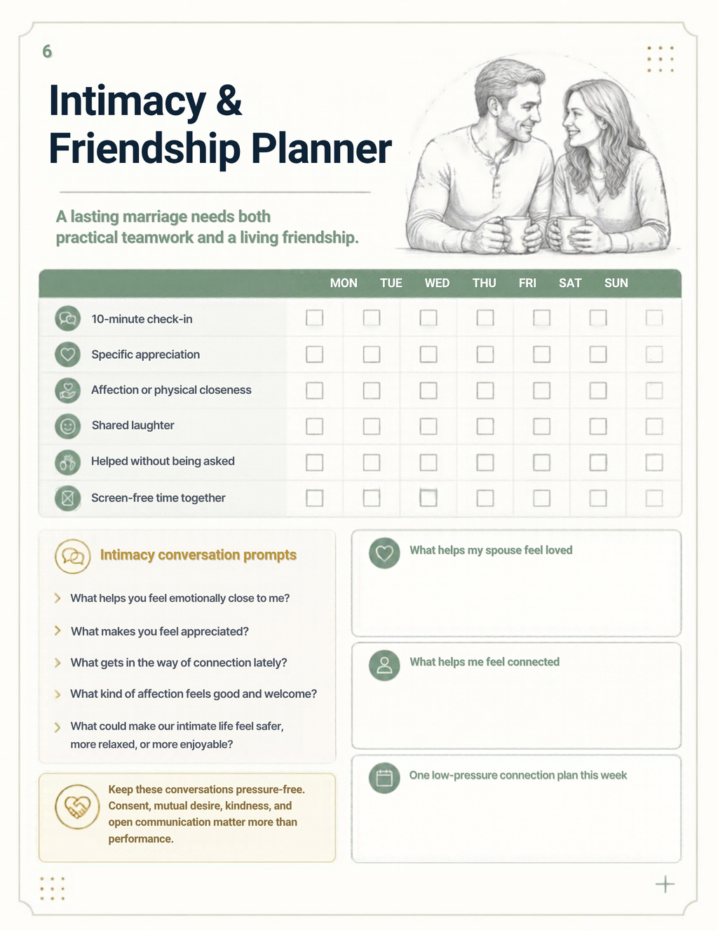 40+ Married Mens Health and wellness Planner