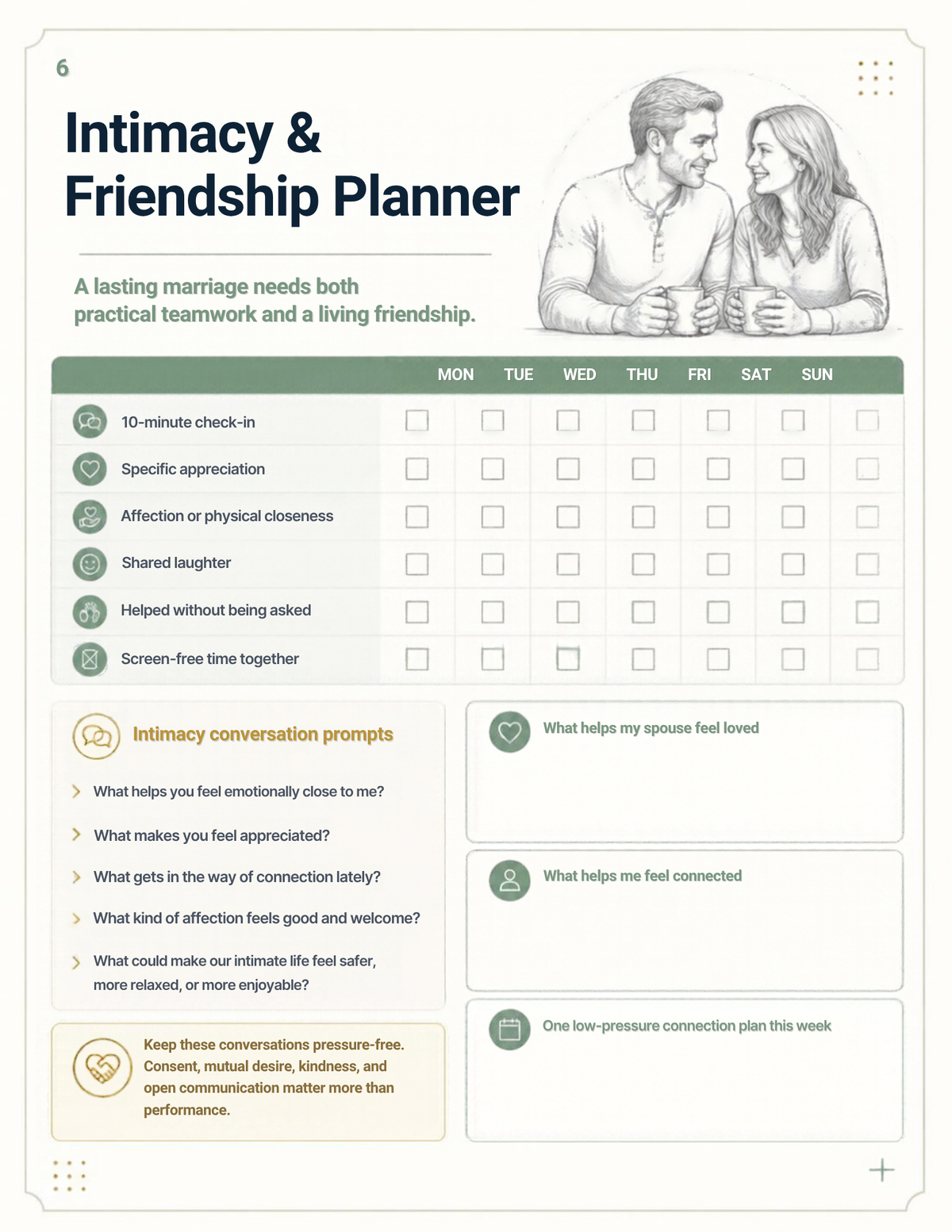 40+ Married Mens Health and wellness Planner