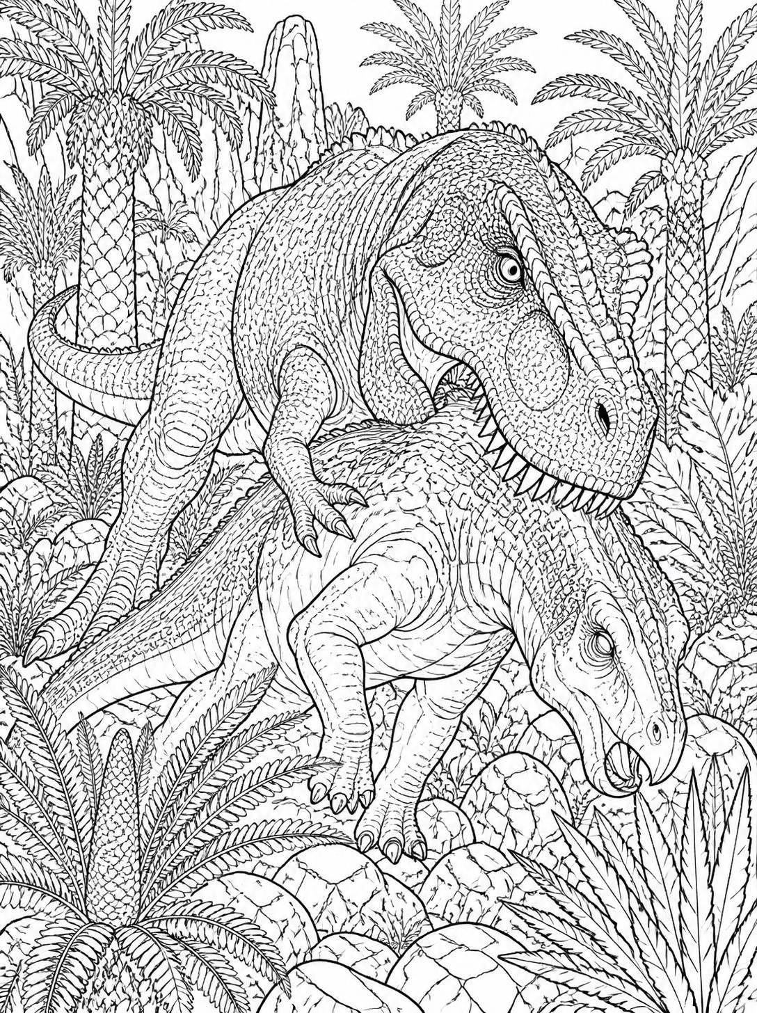 T-Rex Coloring Page | Printable Dinosaur PDF